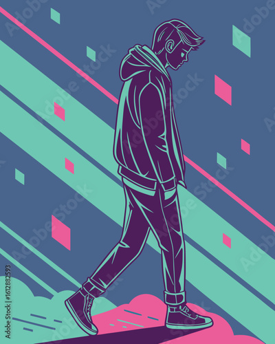 Abstract Digital Glitch Background