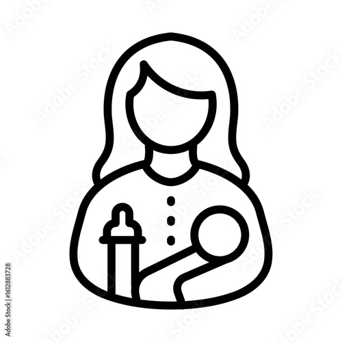 Nanny icon vector image. Can be used for Cleaning and Dusting.