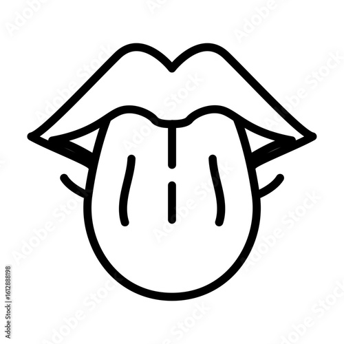 Tongue icon vector image. Can be used for Human Anatomy.