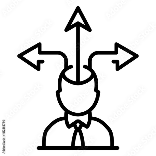 Decision Making icon vector image. Can be used for Personality Traits.