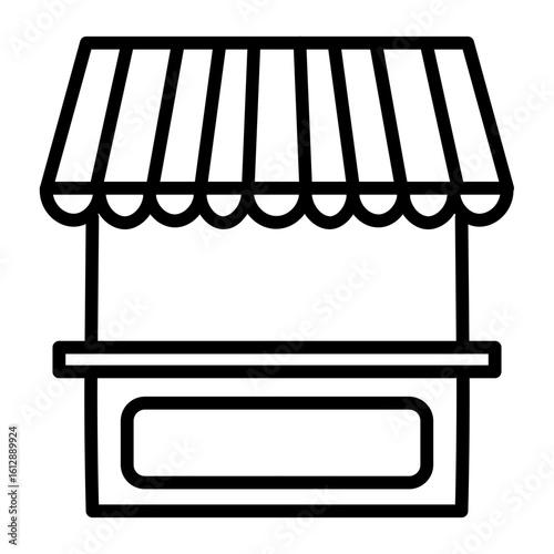 Concession Stand icon vector image. Can be used for Amusement Park.