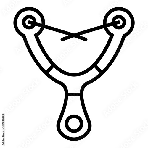 Sling Shot icon vector image. Can be used for Amusement Park.