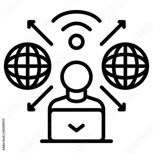 Network Availability icon vector image. Can be used for Networking.