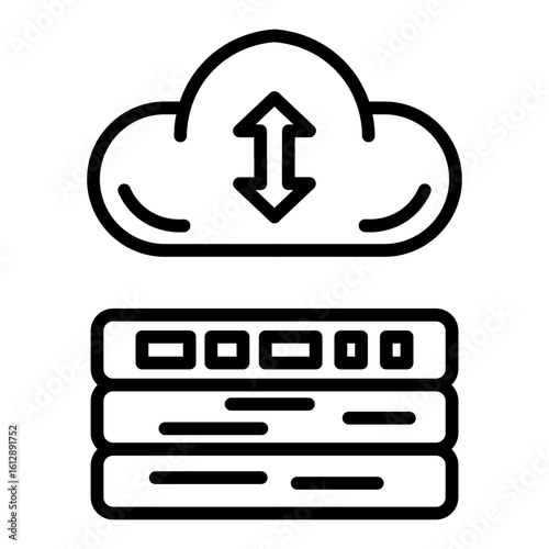 Network Data Recovery icon vector image. Can be used for Networking.