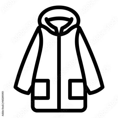 raincoat Line Icon