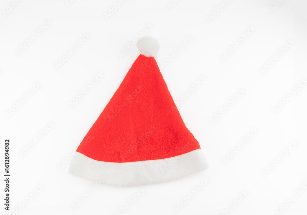 Father Christmas hat on a white background Father Christmas hat on a white background