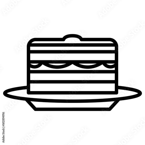 Tiramisu icon vector image. Can be used for Italy.