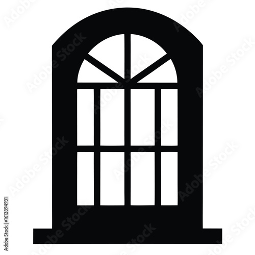 Wallpaper Mural Window icon, glass frame vector, house window silhouette, architecture graphic, building window symbol, home decor illustration
 Torontodigital.ca