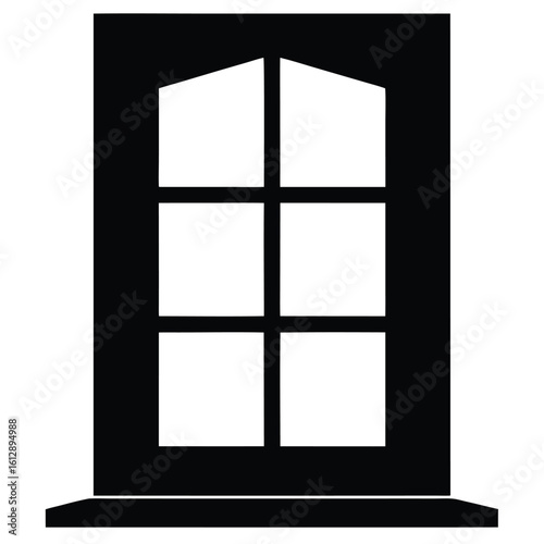 Wallpaper Mural Window icon, architecture vector, building window silhouette, glass window graphic, home window symbol, interior design illustration
 Torontodigital.ca