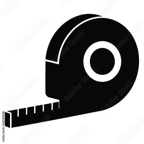 Wallpaper Mural Measuring tape icon, tool vector, tape measure silhouette, construction graphic, measurement symbol, ruler illustration
 Torontodigital.ca