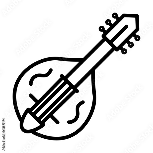 Mandolin icon vector image. Can be used for Italy.