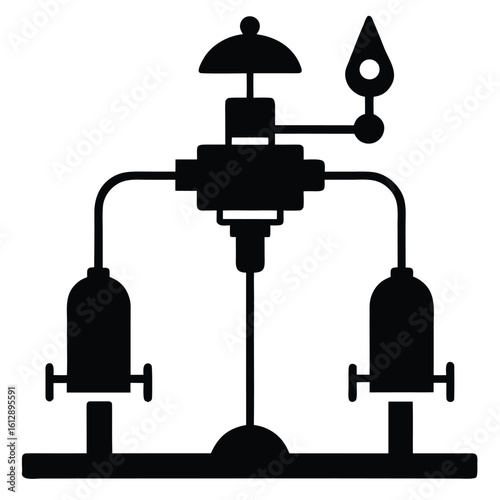 Gas tank icon, cylinder vector, industrial container silhouette, storage tank graphic, fuel cylinder symbol, gas storage illustration
