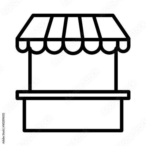 Market Stand icon vector image. Can be used for Festa Junina.