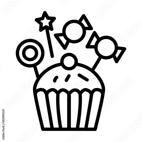 Colorful Sweets icon vector image. Can be used for Festa Junina.
