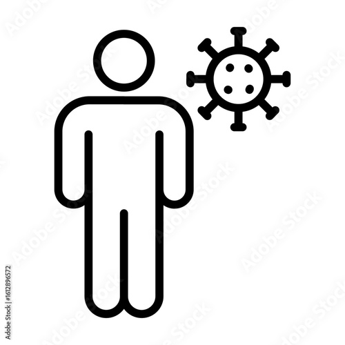 Infected Person icon vector image. Can be used for Infectious Diseases.