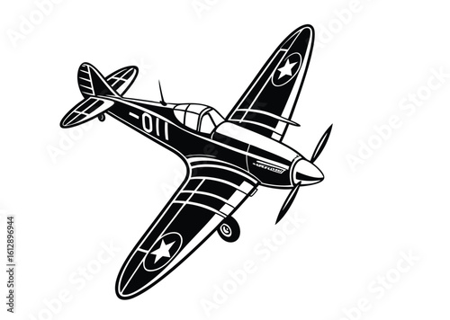 Illustration showing a black airplane icon on a white background