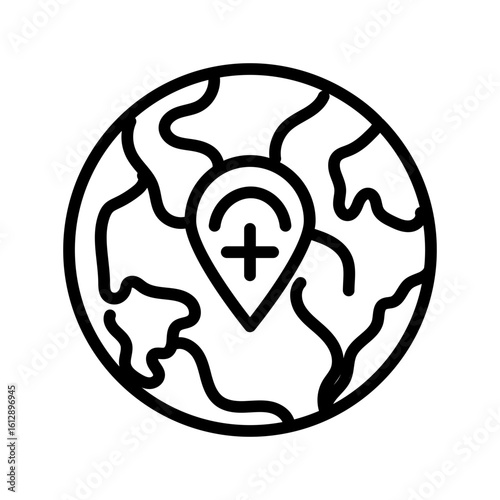 Outbreak Map icon vector image. Can be used for Infectious Diseases.