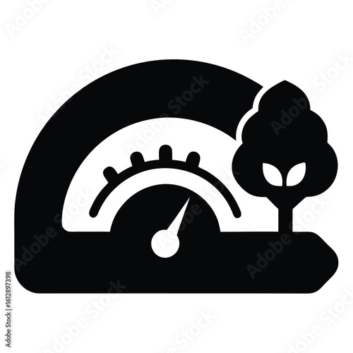 Wallpaper Mural Speedometer icon, meter gauge vector, dashboard measurement silhouette, performance meter graphic, car speed symbol
 Torontodigital.ca