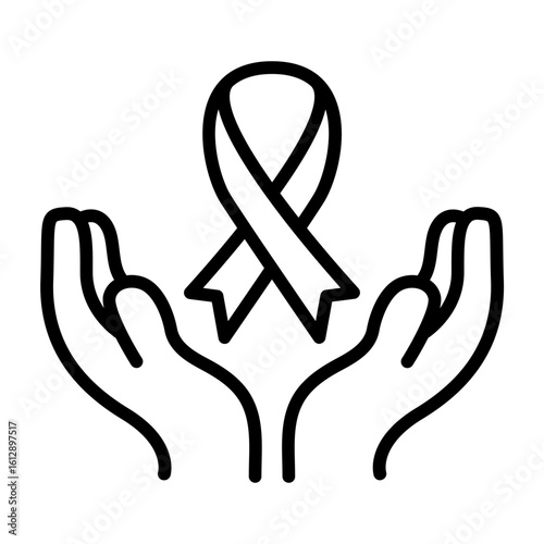 Cancer Support icon vector image. Can be used for Chemotherapy.