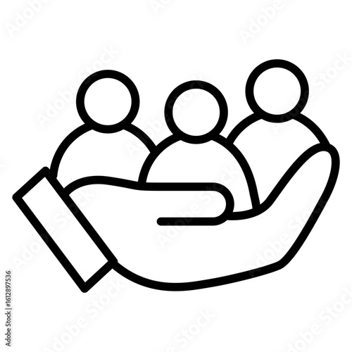 Caring Community icon vector image. Can be used for Chemotherapy.
