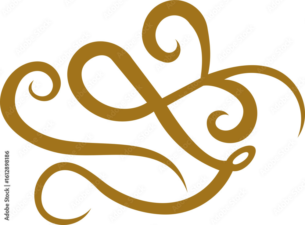 Obraz premium Vintage Swirl Line