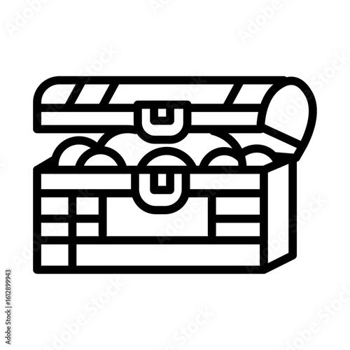 Treasure icon vector image. Can be used for Ocean.