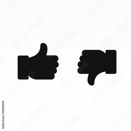 thumb up and down