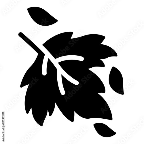 fallen leaf Solid icon