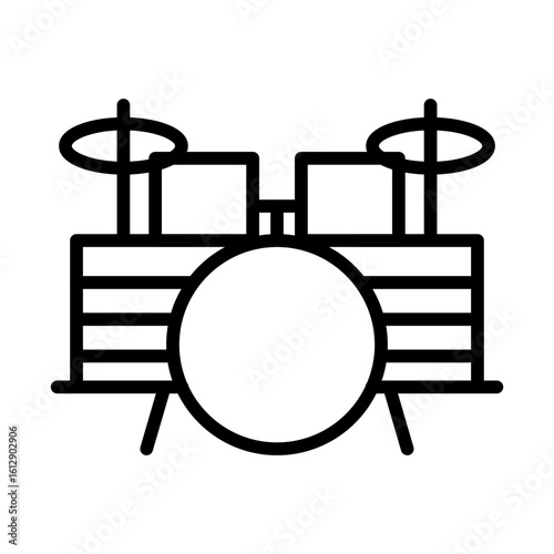 Drum icon vector image. Can be used for Instrument.