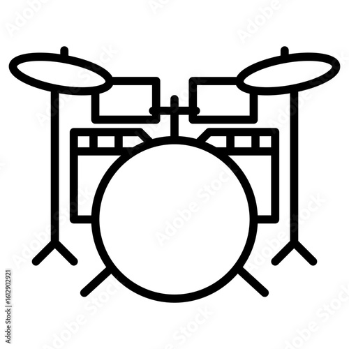Drum icon vector image. Can be used for Instrument.