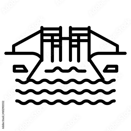 Hydroelectric icon vector image. Can be used for Manufacturing.