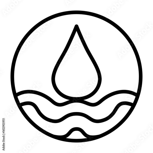 Water icon vector image. Can be used for Manufacturing.