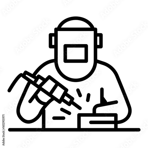 Welding icon vector image. Can be used for Manufacturing.