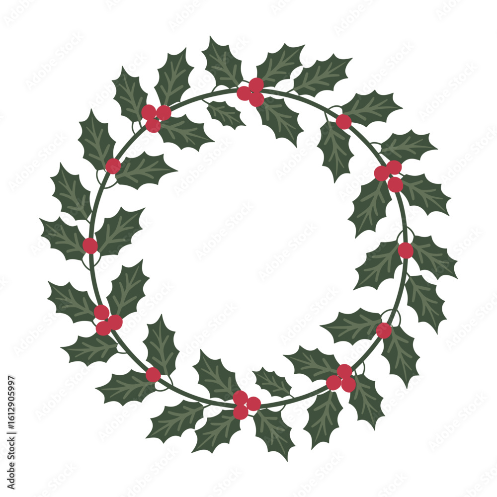 Fototapeta premium Holly Wreath