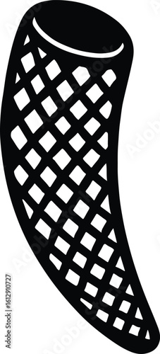 Silhouette dip net fishing tool or shrimp net vector illustrator