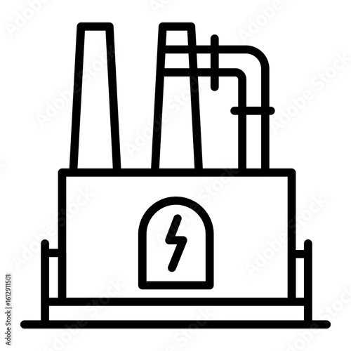 Electric Arc Furnace icon vector image. Can be used for Mettalurgy.