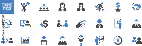 Business Finance Vector Icons – Money, Investment, Banking, People, Growth, Management, Dollar, Deal, Presentation, Salary, Chart, Income, Success, Strategy, Transaction, Marketing, Revenue

