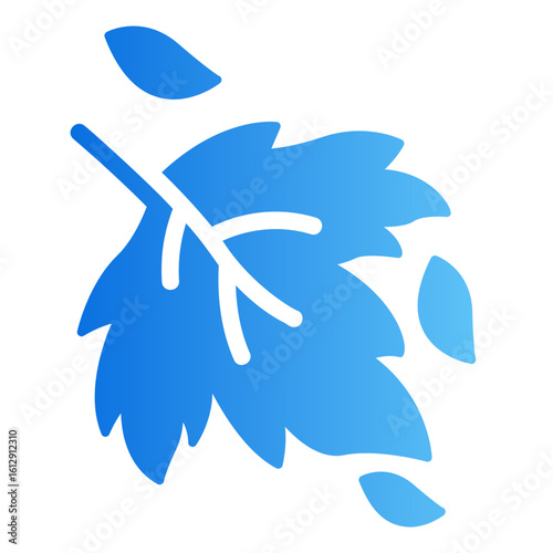 fallen leaf Gradient icon