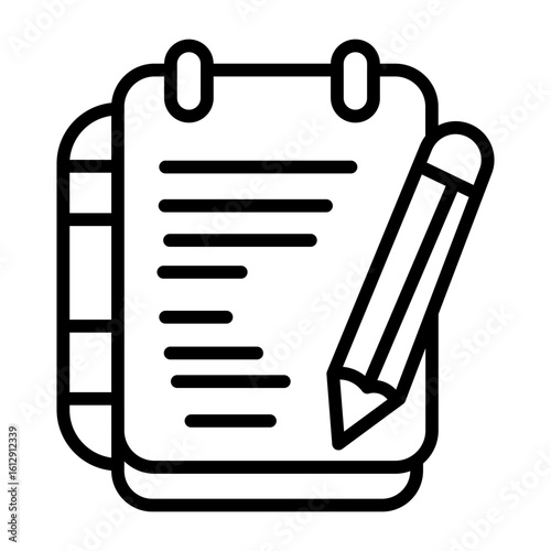 Notes icon vector image. Can be used for Trading.