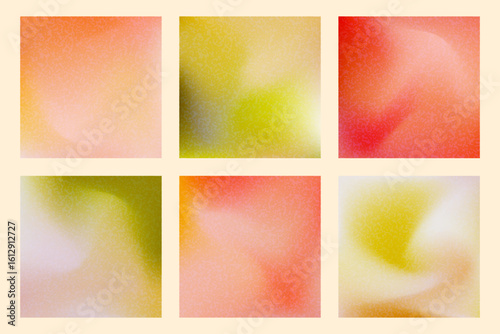 Fall vibes gradient background set. Blurred autumn season banner collection