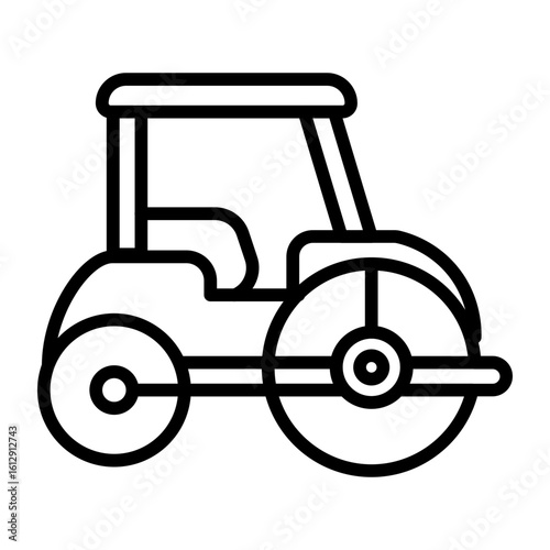 Road Roller icon vector image. Can be used for Construction Tools.