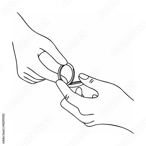 Hands exchanging a circular object holding passing