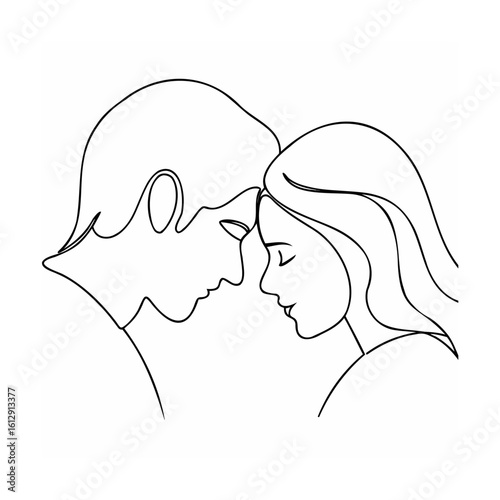 Couple forehead touch intimate connection love romance