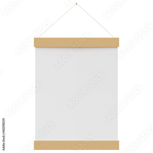 Blank Poster Hanging on Wall
