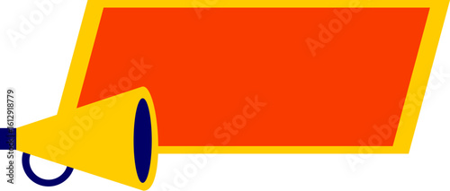 Sale Promotin Banner With Meghaphone Icon