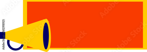 Sale Promotin Banner With Meghaphone Icon