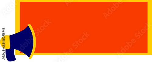 Sale Promotin Banner With Meghaphone Icon