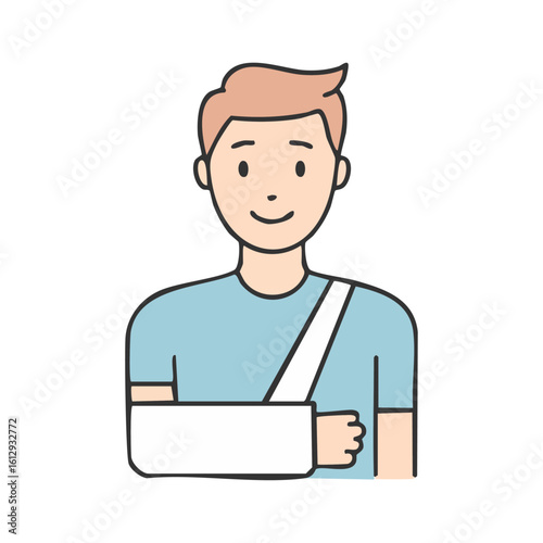human broken arm icon