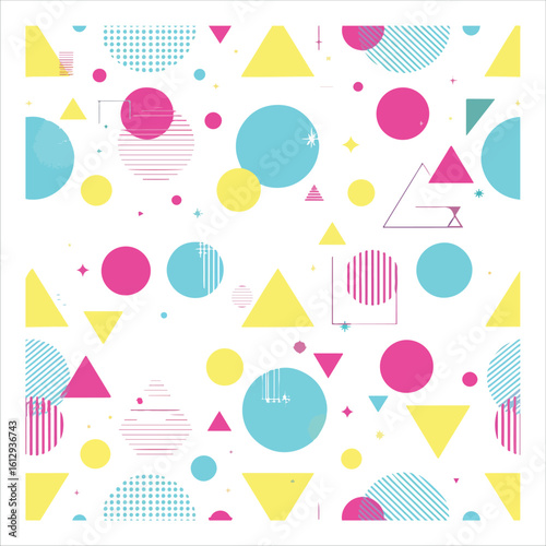 Colorful Geometric Seamless Pattern Vector