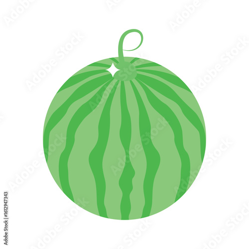 Visually engaging isometric style icon of watermelon
